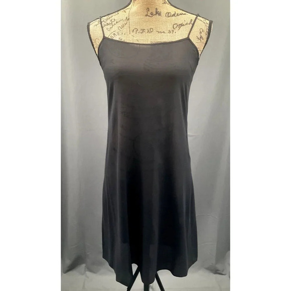Theory Slip Dress Women Size 2 Silk Sheer Black Slip On Adjustable Straps - Picture 1 of 7